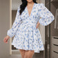 Women's Floral V-Neck Mini Dress