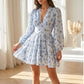 Women's Floral V-Neck Mini Dress