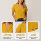 Women's Short Sleeve Cotton Linen Shirt