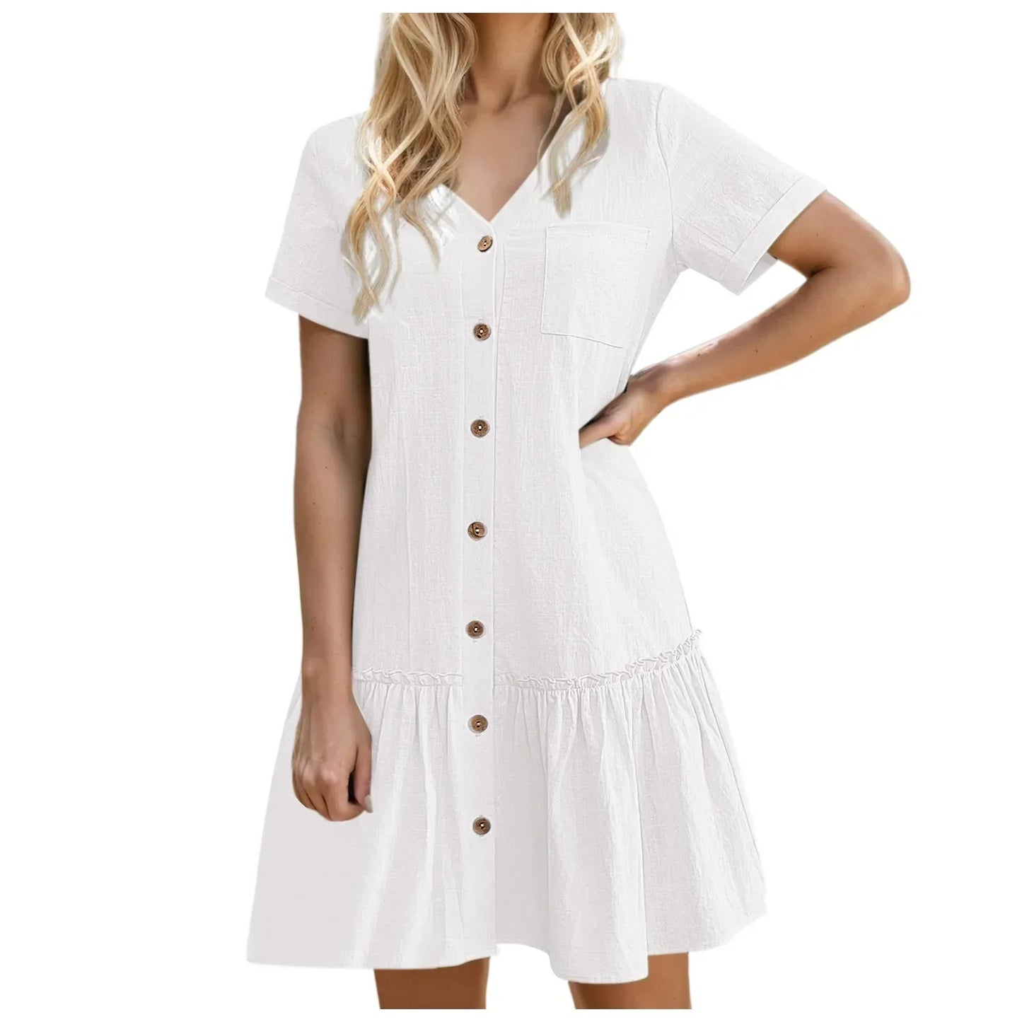 ⌛Limited-Time Offer-Casual Cotton Linen Dress
