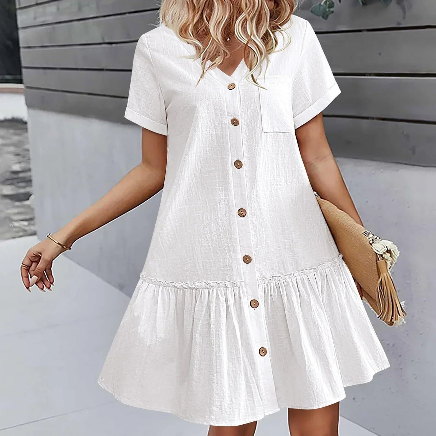 ⌛Limited-Time Offer-Casual Cotton Linen Dress