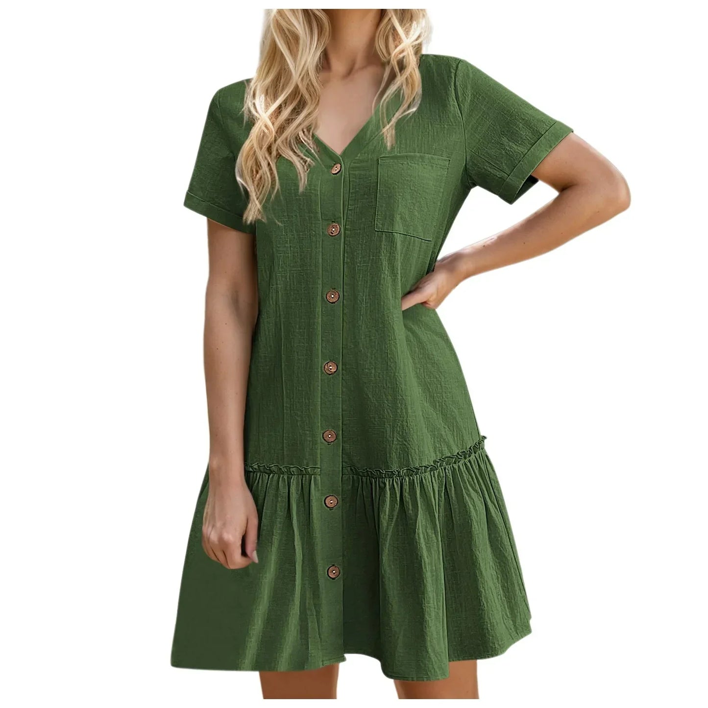 ⌛Limited-Time Offer-Casual Cotton Linen Dress