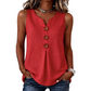 👚🌿 Lightweight, sleeveless V-neck top with pleats and buttons