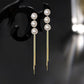 Elegant Tassel Faux Pearl Long Drop Earrings