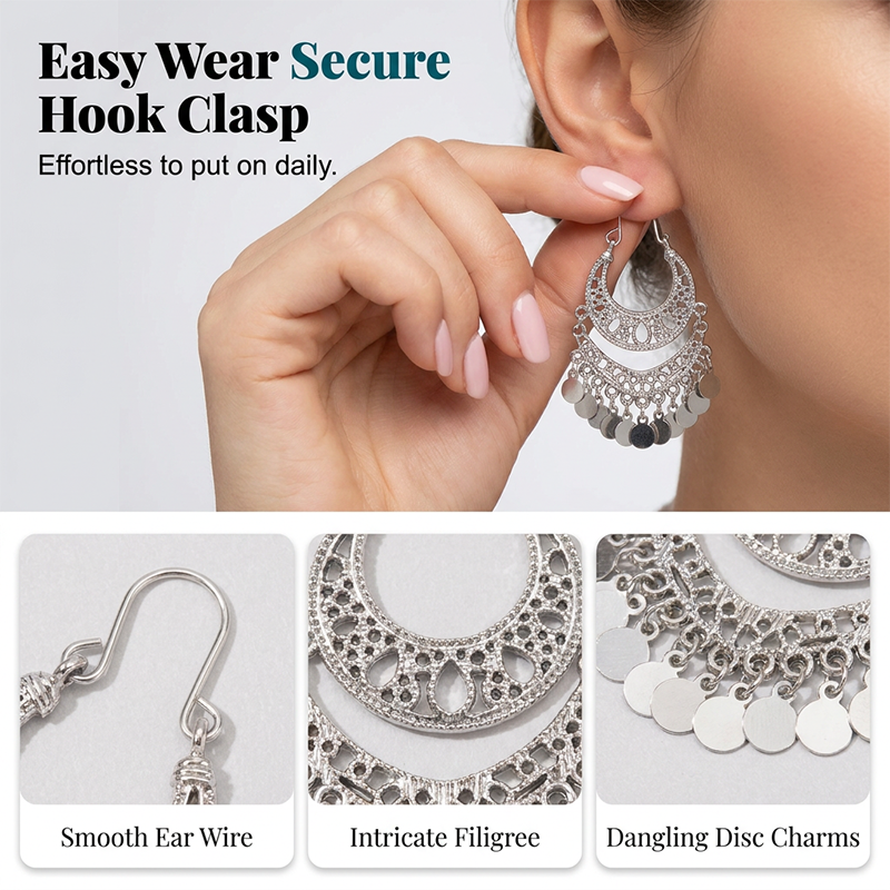 Elegant Vintage U-Shaped Dangle Earrings