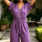⌛Limited-Time Offer-Women's Waist-Defining V-Neck Jumpsuit