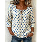 Women’s Vintage Polka Dot Top with Square Neck Tie