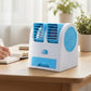 Portable Dual-Outlet Fan with Ice Drawer