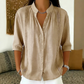 Women's Casual Mandarin Collar Pintuck Top