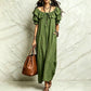 ⌛Limited-Time Offer-Women's Bohemian Ruffle Neck Maxi Dress