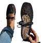 Women's French-Style Mesh Flats with Bow