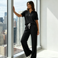 ⌛Limited-Time Offer-Women's Ribbed Knit Top & Pants 2-Piece Set