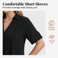 Women's Short Sleeve V-Neck Button-Front Midi Dress
