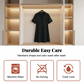 Women's Short Sleeve V-Neck Button-Front Midi Dress