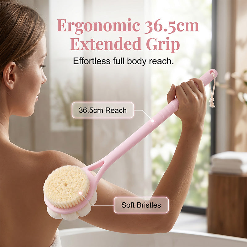 Long Handle 2-in-1 Double Sided Bath Brush