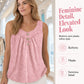 🌸New Arrivals & Special Offers-Women's Printed Sleeveless Top with Button Detail