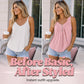🌸New Arrivals & Special Offers-Women's Printed Sleeveless Top with Button Detail