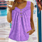 🌸New Arrivals & Special Offers-Women's Printed Sleeveless Top with Button Detail