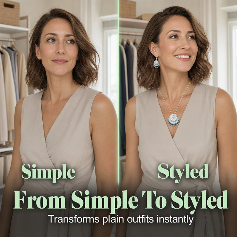 ✨ 50% OFF – Boho Layered Necklace & Earring Set, Statement Jewelry Duo That Instantly Elevates Any Outfit from Day to Night
