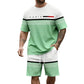 🔥Limited-Time Offer-Men's Letter Print Short-Sleeve Shorts Set