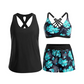 🔥2026 Hot Sale 50% OFF✨⚡ 50K+ SOLD! 🎁Women's 3-Piece Swimsuit Tankini Set with Shorts
