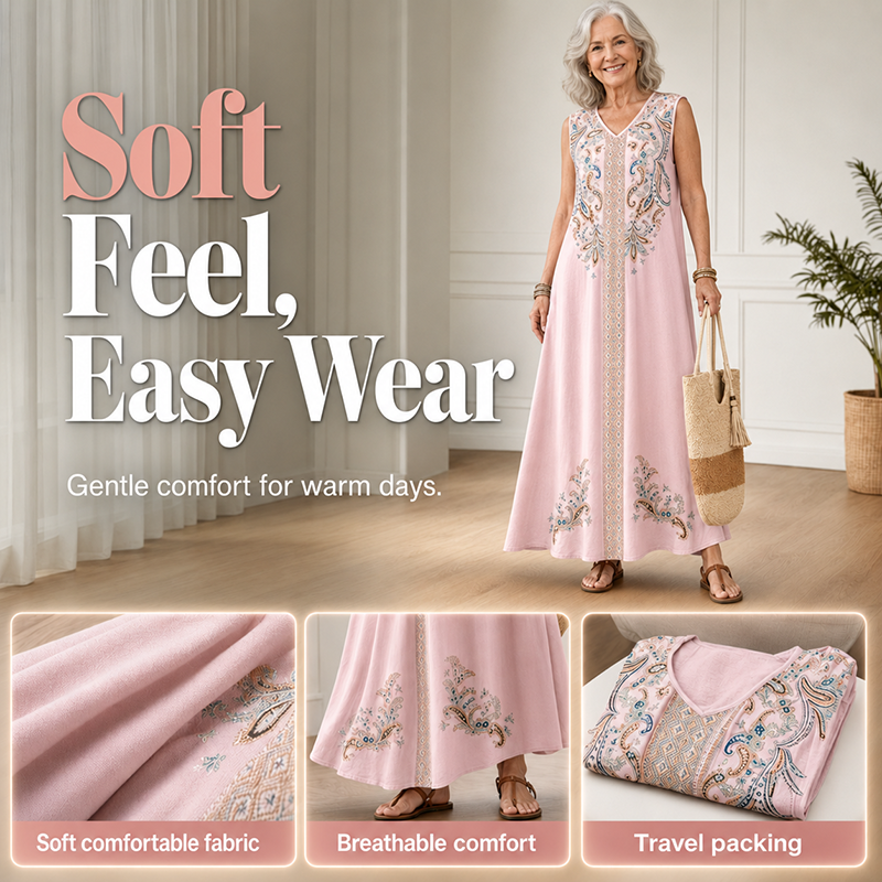 🔥New Arrivals & Special Offers-Flowy Boho Maxi Dress