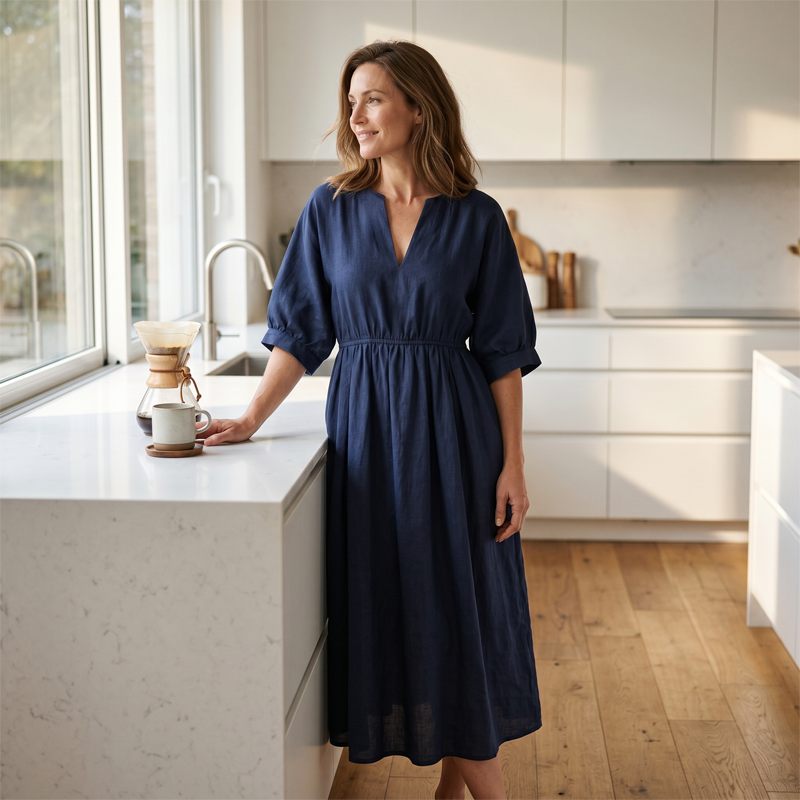 ⌛Limited-Time Offer-Women's Casual V-Neck Maxi Dress with Pockets