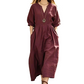 ⌛Limited-Time Offer-Women's Casual V-Neck Maxi Dress with Pockets