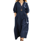 ⌛Limited-Time Offer-Women's Casual V-Neck Maxi Dress with Pockets