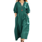 ⌛Limited-Time Offer-Women's Casual V-Neck Maxi Dress with Pockets