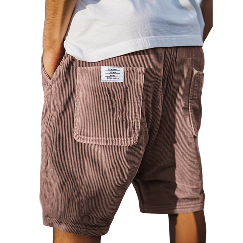 Men's Casual Corduroy Drawstring Shorts