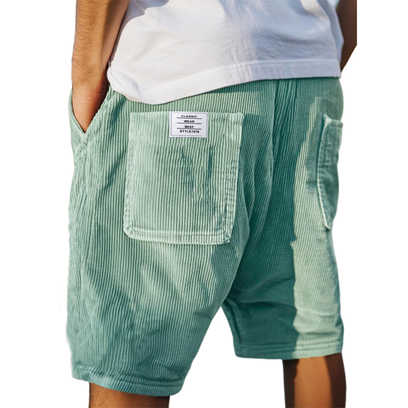 Men's Casual Corduroy Drawstring Shorts