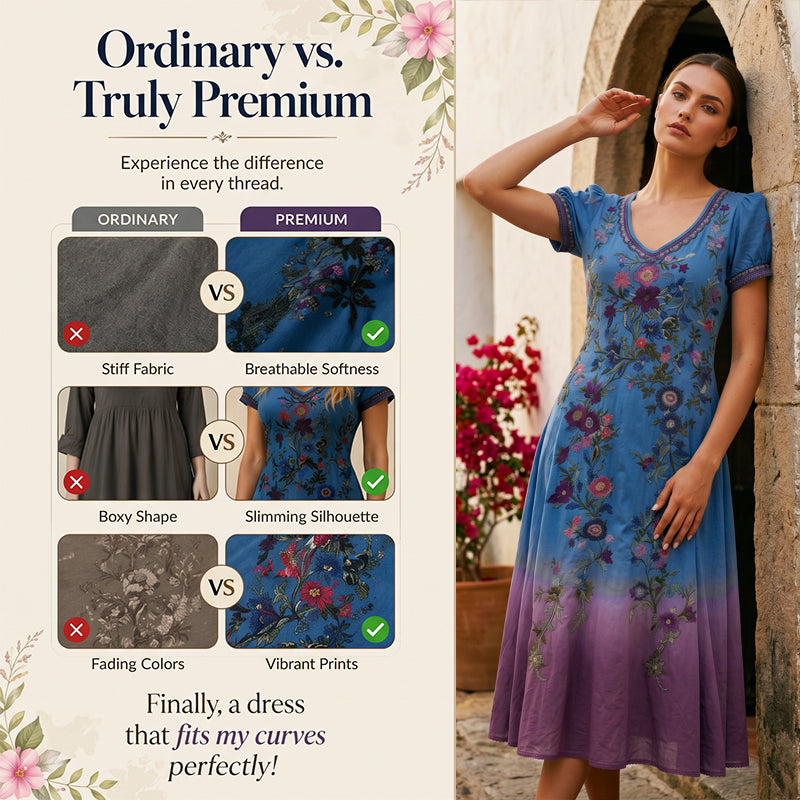 🔥New Arrivals & Special Offers-Women's Vintage V-Neck Floral Maxi Dress