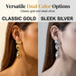 Women Minimalist Metallic Textured Pendant Earrings