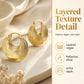 Women's Fashion Textured Hoop Earrings