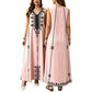 Flattering V-Neck Shape Flowing Dress