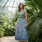 Women Casual Denim Maxi Skirt