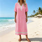 Women's Elegant Lace Splicing V-Neck Dress
