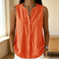 ☀️ BUY 1 GET 1 FREE – Women's Sleeveless Button-Front Blouse, Breathable Fabric with a Relaxed Fit, Perfect for Summer Layering