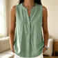 ☀️ BUY 1 GET 1 FREE – Women's Sleeveless Button-Front Blouse, Breathable Fabric with a Relaxed Fit, Perfect for Summer Layering