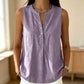 ☀️ BUY 1 GET 1 FREE – Women's Sleeveless Button-Front Blouse, Breathable Fabric with a Relaxed Fit, Perfect for Summer Layering