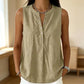 ☀️ BUY 1 GET 1 FREE – Women's Sleeveless Button-Front Blouse, Breathable Fabric with a Relaxed Fit, Perfect for Summer Layering