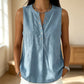 ☀️ BUY 1 GET 1 FREE – Women's Sleeveless Button-Front Blouse, Breathable Fabric with a Relaxed Fit, Perfect for Summer Layering