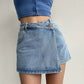 Women Summer High-waist Denim Skort