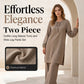 Women Two Piece Outfits Long Sleeve Tunic and Wide Leg Pants Set