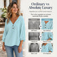 Women's Casual V-Neck 3/4 Sleeve Top