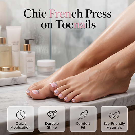 ⌛Limited-Time Offer-Elegant Pink French Press on Toenails