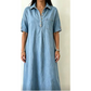 🔥New Arrivals & Special Offers-Women's Loose-Fit Denim Shirt Dress