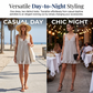🔥New Arrivals & Special Offers-Women Casual Striped Sleeveless V-Neck Ruffle Beach Swing Dress