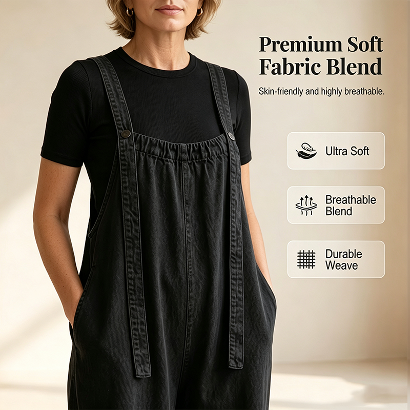 🔥New Arrivals & Special Offers-Women's Casual Loose Fit Denim Style Overalls